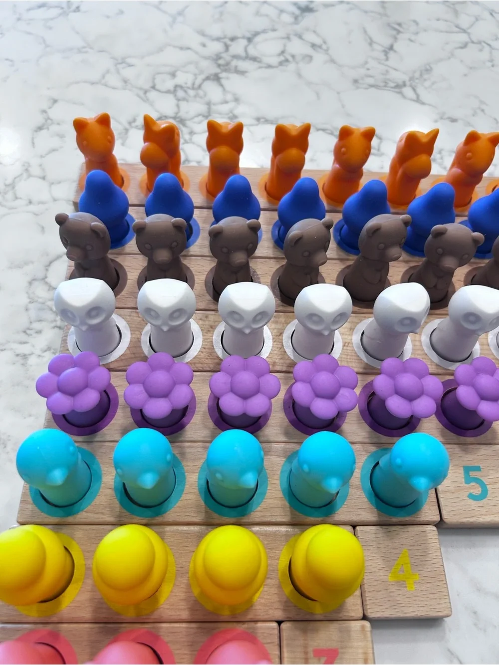 Lovevery Montessori Math Bars and Number Tiles Counting Addition Subtraction Set